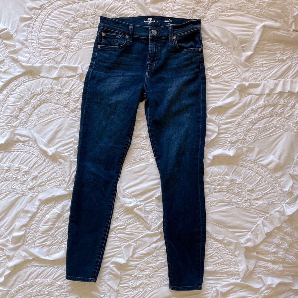 7 For All Mankind Dark Wash Jeans - Size 26